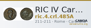 RIC IV Caracalla 485A — CANOA