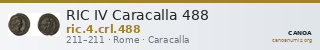 RIC IV Caracalla 488 — CANOA