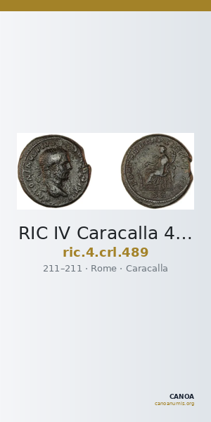 RIC IV Caracalla 489 — CANOA