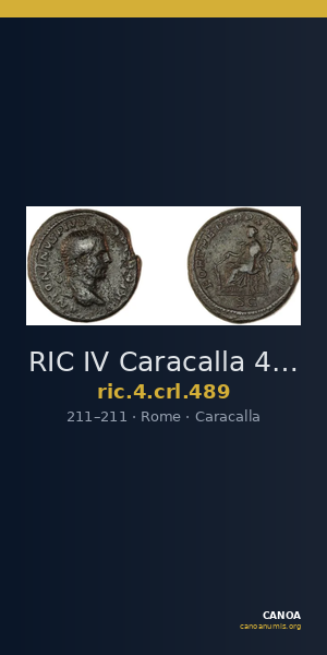 RIC IV Caracalla 489 — CANOA