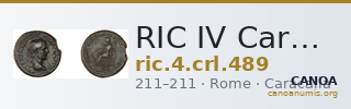 RIC IV Caracalla 489 — CANOA