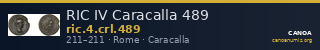 RIC IV Caracalla 489 — CANOA