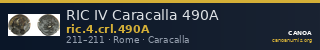 RIC IV Caracalla 490A — CANOA