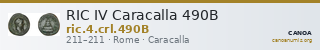 RIC IV Caracalla 490B — CANOA