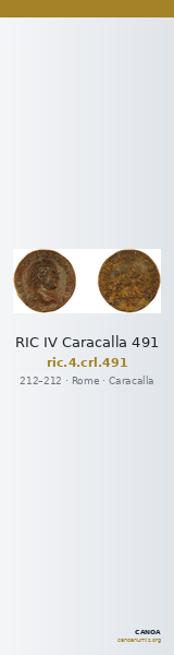 RIC IV Caracalla 491 — CANOA