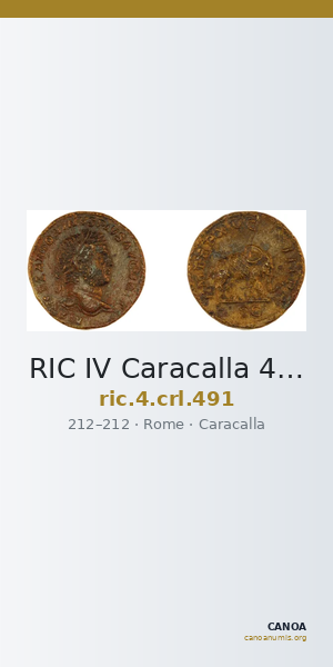 RIC IV Caracalla 491 — CANOA