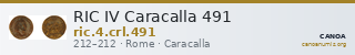 RIC IV Caracalla 491 — CANOA