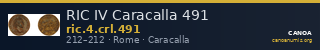 RIC IV Caracalla 491 — CANOA