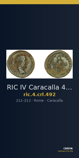 RIC IV Caracalla 492 — CANOA