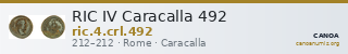 RIC IV Caracalla 492 — CANOA