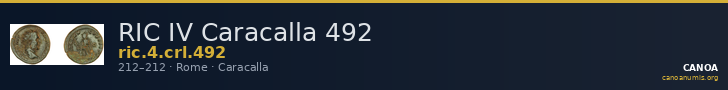 RIC IV Caracalla 492 — CANOA