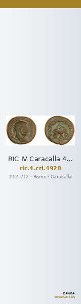 RIC IV Caracalla 492B — CANOA