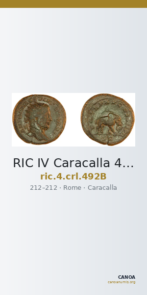 RIC IV Caracalla 492B — CANOA