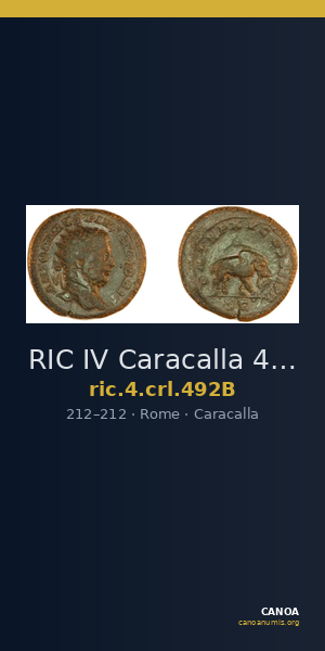RIC IV Caracalla 492B — CANOA