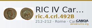 RIC IV Caracalla 492B — CANOA