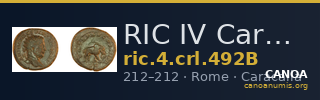 RIC IV Caracalla 492B — CANOA
