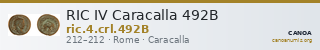 RIC IV Caracalla 492B — CANOA
