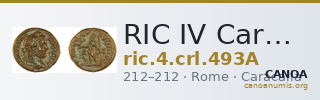 RIC IV Caracalla 493A — CANOA
