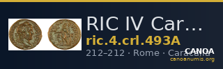 RIC IV Caracalla 493A — CANOA