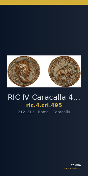 RIC IV Caracalla 495 — CANOA