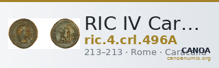 RIC IV Caracalla 496A — CANOA