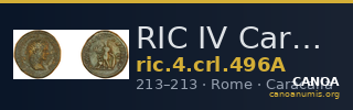 RIC IV Caracalla 496A — CANOA