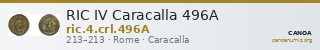 RIC IV Caracalla 496A — CANOA