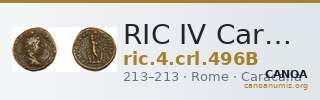 RIC IV Caracalla 496B — CANOA