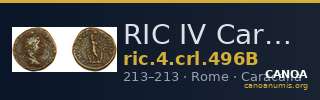 RIC IV Caracalla 496B — CANOA