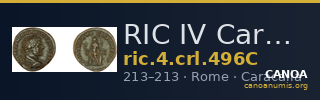 RIC IV Caracalla 496C — CANOA