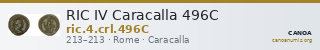 RIC IV Caracalla 496C — CANOA