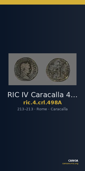 RIC IV Caracalla 498A — CANOA
