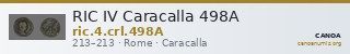 RIC IV Caracalla 498A — CANOA