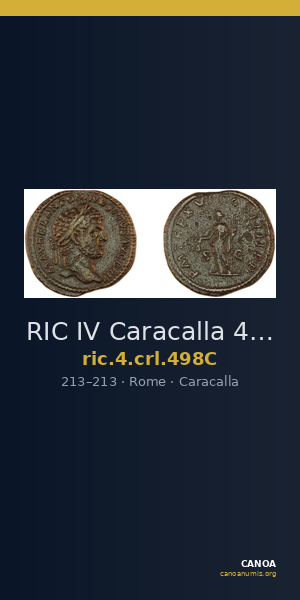 RIC IV Caracalla 498C — CANOA
