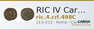 RIC IV Caracalla 498C — CANOA