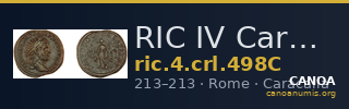 RIC IV Caracalla 498C — CANOA