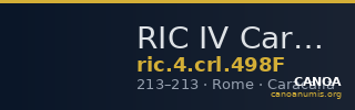RIC IV Caracalla 498F — CANOA