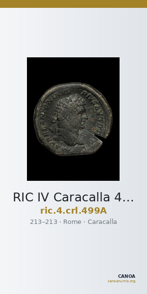 RIC IV Caracalla 499A — CANOA