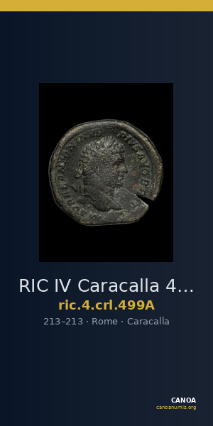 RIC IV Caracalla 499A — CANOA