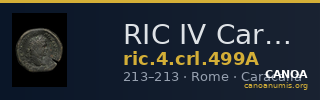 RIC IV Caracalla 499A — CANOA
