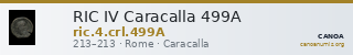 RIC IV Caracalla 499A — CANOA