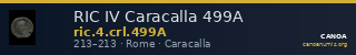 RIC IV Caracalla 499A — CANOA