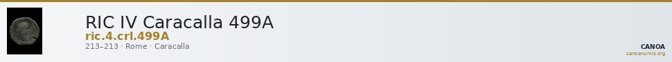 RIC IV Caracalla 499A — CANOA