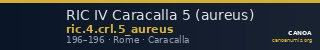 RIC IV Caracalla 5 (aureus) — CANOA