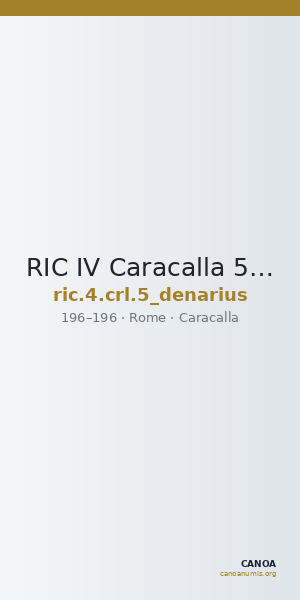 RIC IV Caracalla 5 (denarius) — CANOA