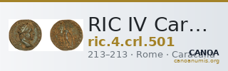 RIC IV Caracalla 501 — CANOA