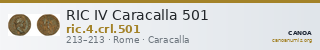RIC IV Caracalla 501 — CANOA