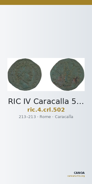 RIC IV Caracalla 502 — CANOA