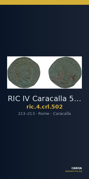 RIC IV Caracalla 502 — CANOA