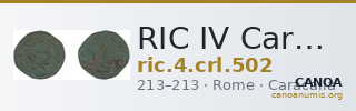 RIC IV Caracalla 502 — CANOA